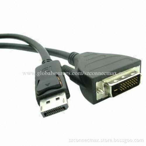 DisplayPort Male to DVI Male Cable, Enable High-quality Optional Digital Audio Transmission